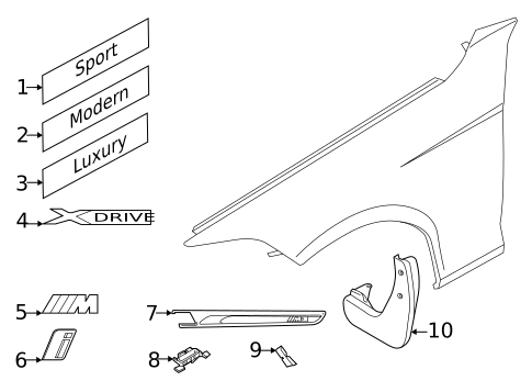 Exterior Trim - Fender for 2015 BMW 328i #0