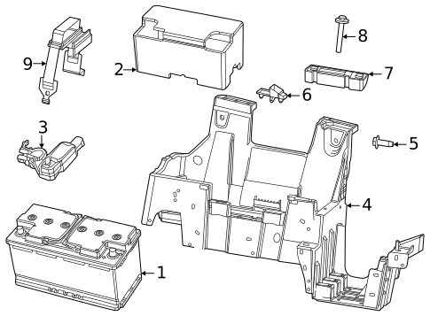 Battery & Related Components for 2023 Jeep Grand Wagoneer L #0