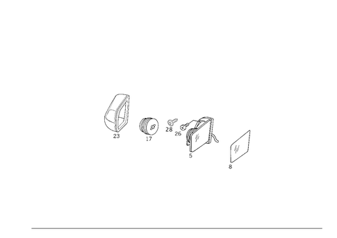 Outside Rearview Mirror for 1999 Mercedes-Benz E430 #0