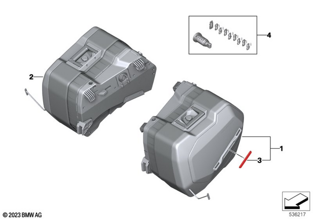 77415B6A145 - Luggage &amp; Storage: Vario Case, Left - Usa for BMW-Motorrad Image