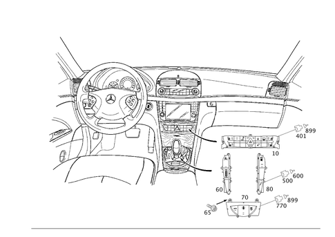 Switch in Instrument Panel and Center Console for 2005 Mercedes-Benz E320 #0