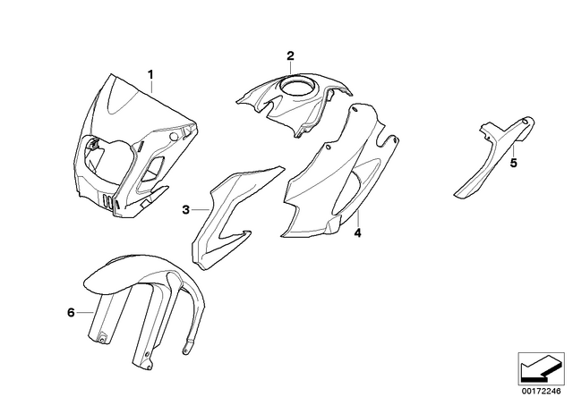 46637712701 - Body Equipment: Headlight Trim -  for BMW-Motorrad Image