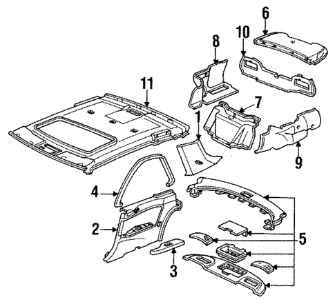 Interior Trim for 1993 Acura Legend #3