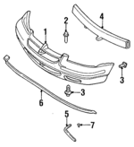 4805379AA - Body: Bumper Cover for Chrysler: Cirrus | Dodge: Stratus Image
