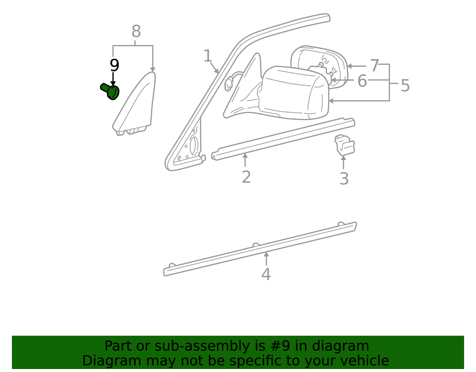 1992-2007 Toyota 1992-2007 Toyota - Corner Cover Retainer 67499