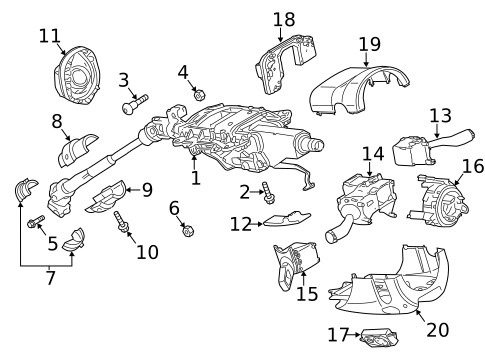 Shroud, Switches & Levers for 2013 Audi Q7 #0