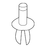 5K0868307 - Body: Defroster Grille Rivet for Volkswagen: Beetle, Jetta, Passat, Tiguan, Tiguan Limited Image