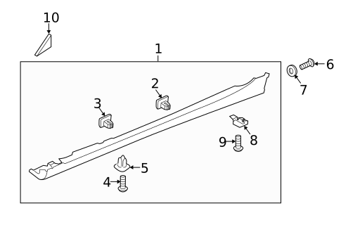 Exterior Trim - Pillars for 2011 Hyundai Sonata #1
