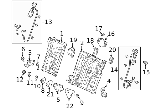 Rear Seat Components for 2015 Honda Crosstour #0