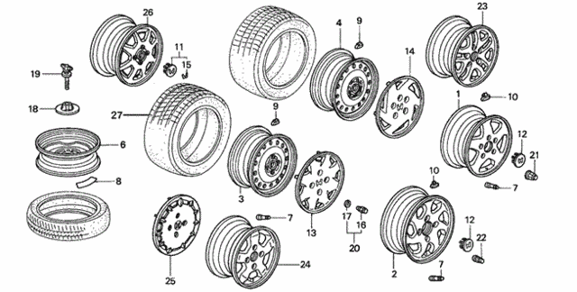 Wheel Disk (1) for 2002 Honda Accord #0