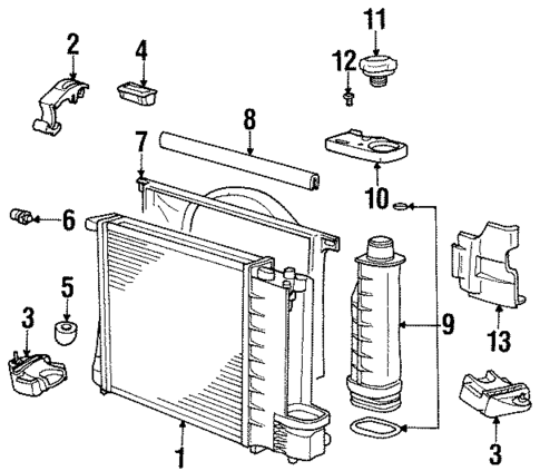 Radiator & Components for 1992 BMW 318is #0