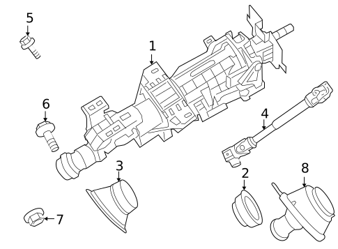 Steering Column Assembly for 2007 Nissan Altima #0