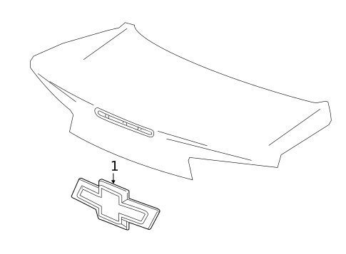 Exterior Trim - Trunk for 2018 Chevrolet Camaro #0