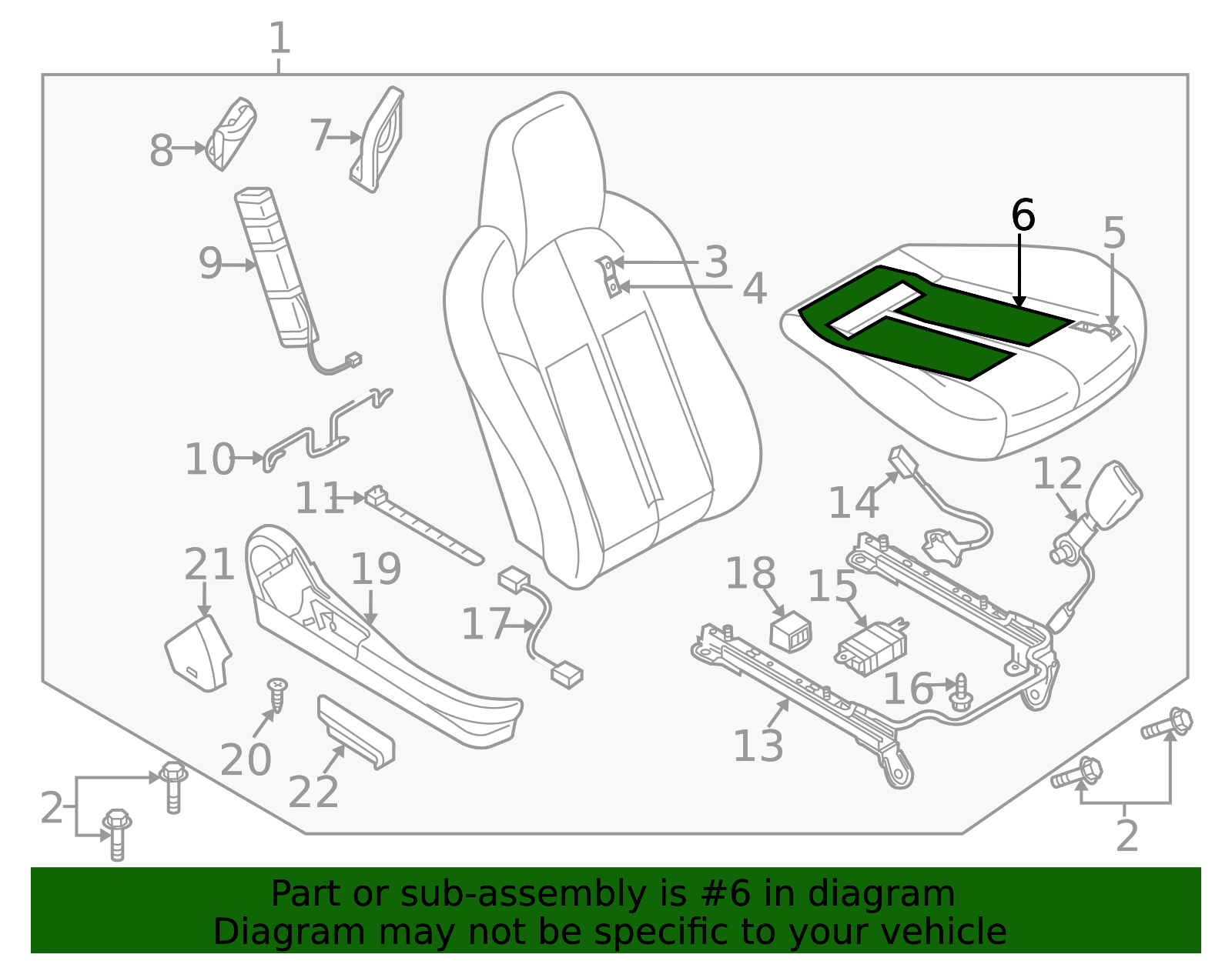 NE51-88-112B - Seat Cushion Pad - 2006-2008 Mazda MX-5 Miata