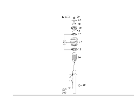 Spring Strut and Spring Strut Mounting Front for 2017 Smart Fortwo #0