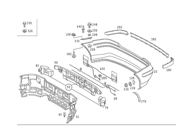 1708851525 - Attachment Parts: Trim for Mercedes-Benz: SLK230, SLK320 Image image