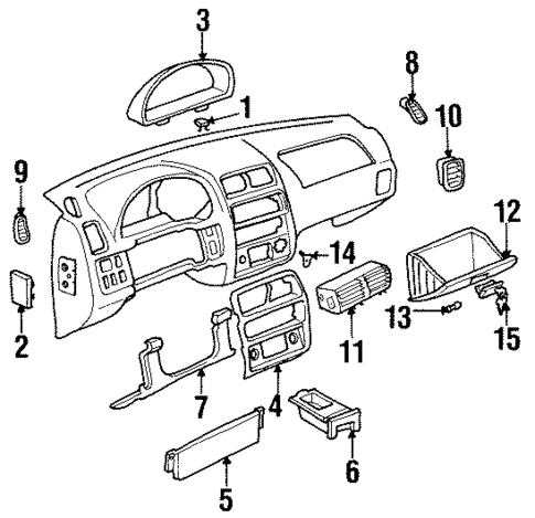 Instrument Panel for 1997 Suzuki X-90 #0