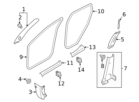 Interior Trim - Pillars for 2015 Nissan Juke #0