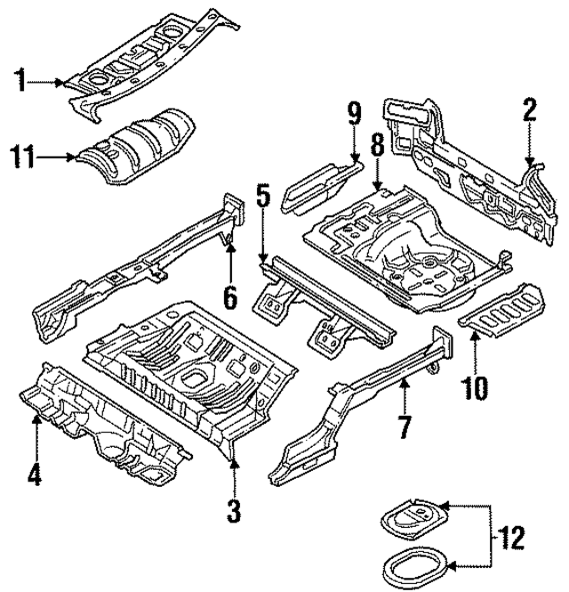 K24A53720 - : Center Floor Pan for Kia Image
