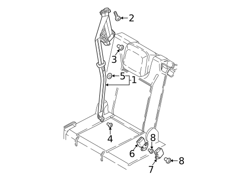 Seat Belt for 2019 Volkswagen Tiguan #2