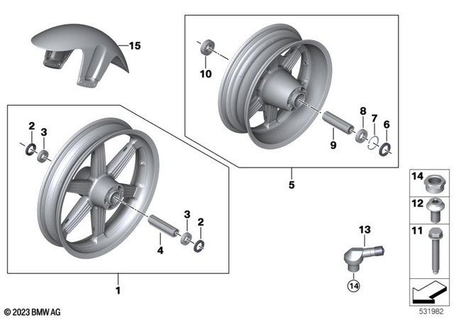 36311541182 - Design: Icon Rear Wheel for BMW-Motorrad Image