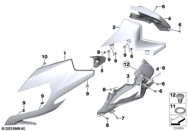 46638533572 - Frame and Mounting Parts: Headlight Housing, Right - Rohteil/blank for BMW-Motorrad Image