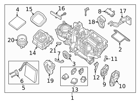 Evaporator & Heater Components for 2009 Nissan Xterra #1