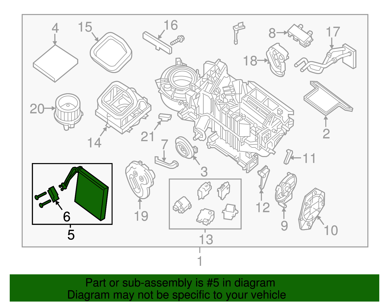 2005-2021 Nissan Evaporator Assembly 27280-ZS01A