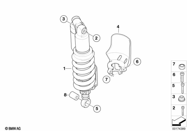 7119907049 - Rear Axle, Rear-Wheel Drive, Suspension: Hex Nut - M10X1.25-ZNNIV for BMW-Motorrad Image