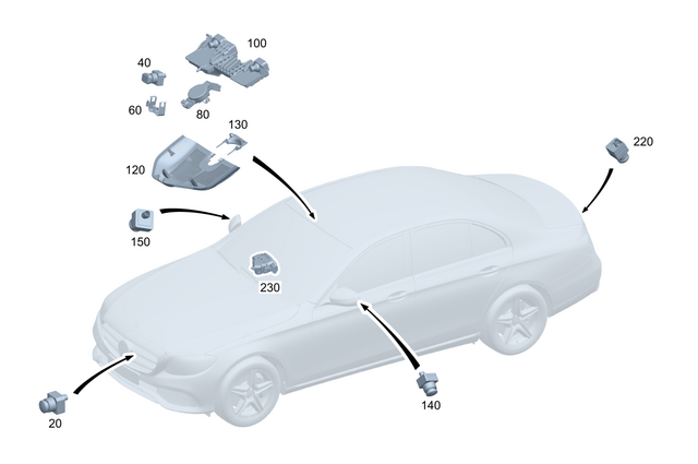 9056322 - Electrical System: Camera for Mercedes-Benz: 300C, 300CD, AMG GT 43, AMG GT 55, AMG GT 63 Pro, C300, C43 AMG, C63 AMG S E Performance, EQS 450, EQS 450+, EQS 580, EQS AMG, GLC300, GLC350e, GLC43 AMG, GLC63 AMG S E Performance, GLE350, GLE450e, GLE580, GLS450, GLS580, GLS63 AMG, Maybach GLS600, SL43 AMG, SL55 AMG, SL63 AMG, SL63 AMG S E Performance Image image