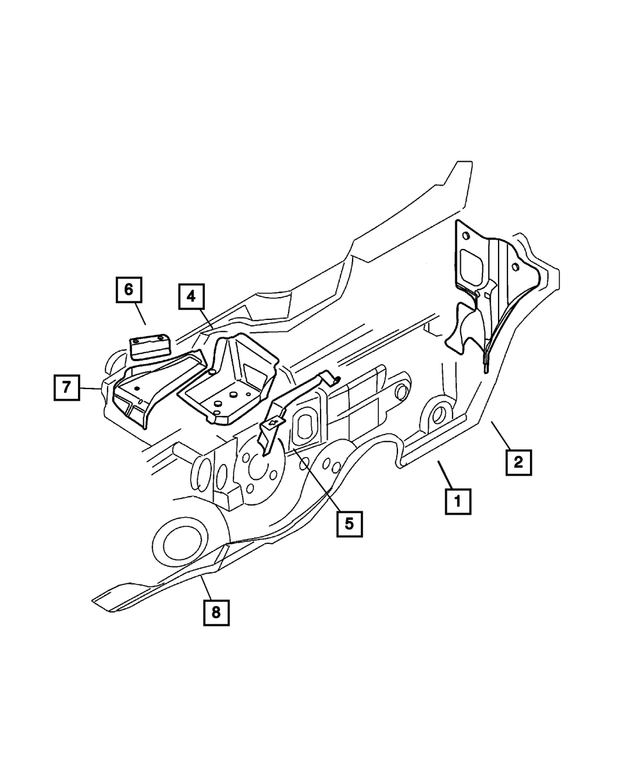« 5027883AG – Body Sheet Metal Except Doors : Tablier/compartiment Moteur Insonorisant pour Mopar Image »