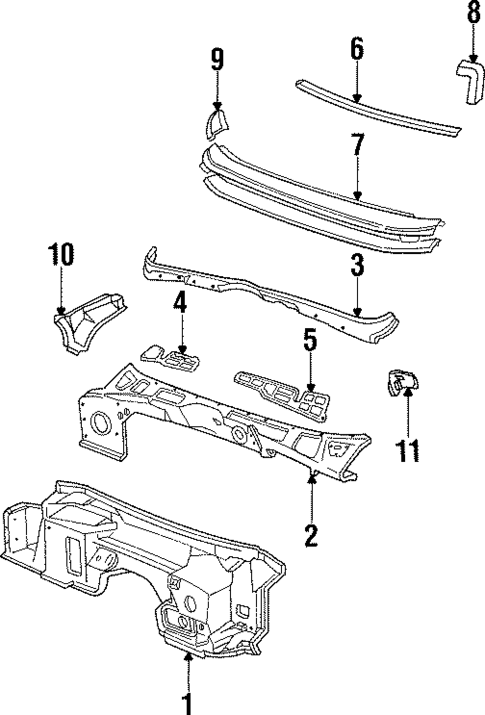 Cowl for 1987 Chevrolet Corvette #0