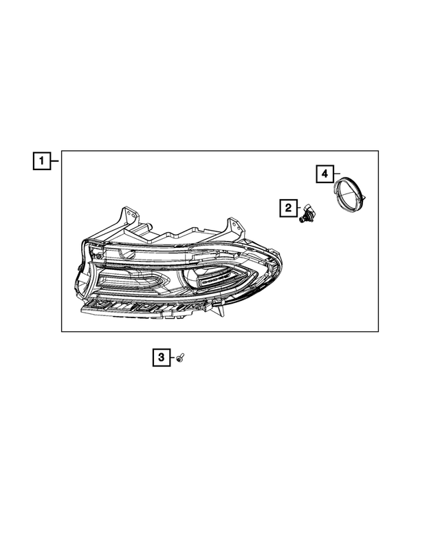 68546773AC - Electrical: Headlamp, Left for Mopar Image