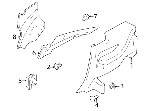 Interior Trim - Quarter Panels for 2013 Ford Mustang #0