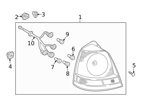 Tail Lamps for 2005 Kia Sorento #0