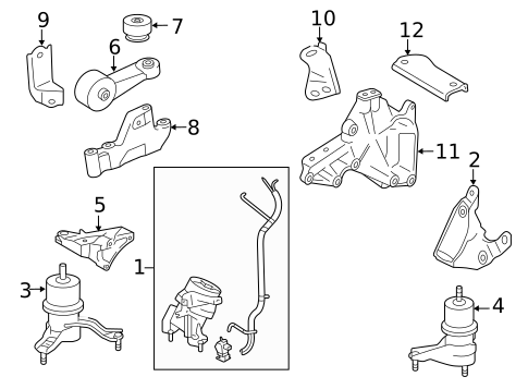 Engine & Trans Mounting for 2018 Lexus ES350 #0