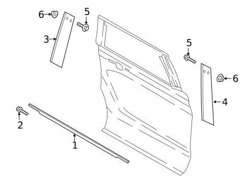 Exterior Trim - Rear Door for 2023 Ford Expedition #0