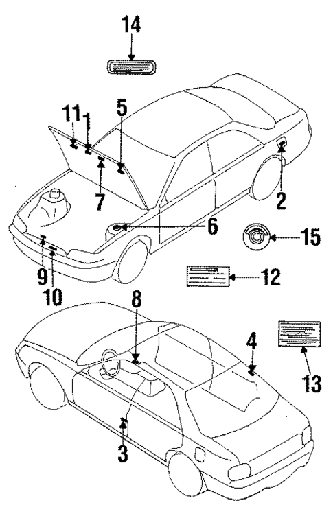Labels for 1997 Nissan Altima #0