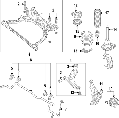Front Suspension for 2024 Hyundai Kona Electric #0