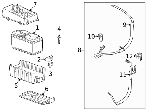 Battery for 2012 Cadillac SRX #0