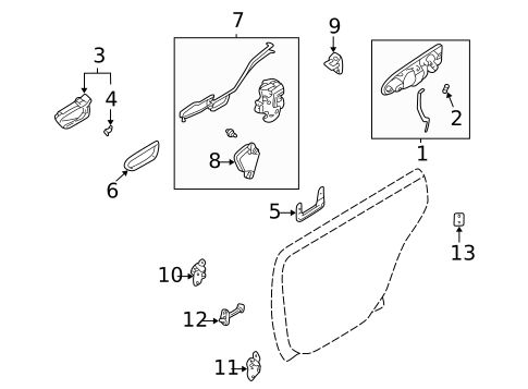 Lock & Hardware for 2007 Subaru Impreza #0