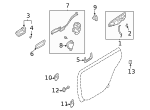 60479FA001 - Body: Upper Hinge for Subaru: Forester, Impreza Image