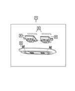 7MC77TX7AD - Interior Trim: Dome Lamp for Jeep: Gladiator, Wrangler Image