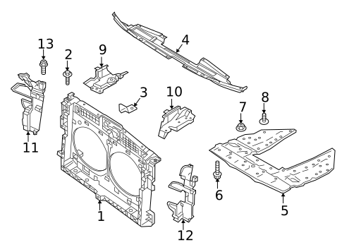 Radiator Support for 2017 Nissan Murano #0