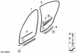 51477358050 - Vehicle Trim: Door Sill Cover Strip Inner Rear Right for BMW Image