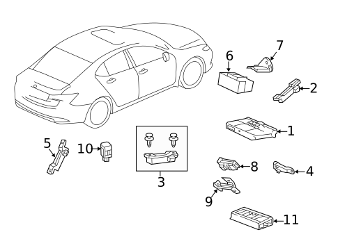 Keyless Entry Components for 2018 Acura TLX #0