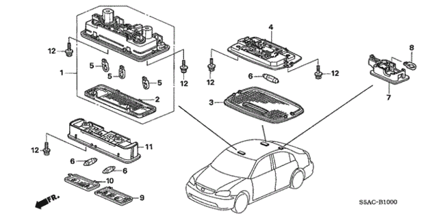 Interior Light for 2005 Honda Civic #0