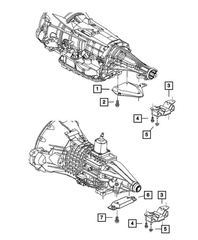 52021470AD - Engine and Transmission Mounting: Transmission Support Bracket And Insulator for Mopar Image image