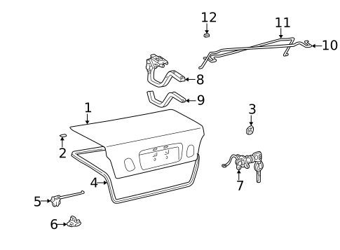 Trunk for 1998 Lexus GS300 #0