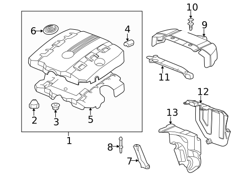 Engine Appearance Cover for 2011 Cadillac CTS #1